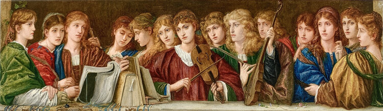 Group of musicians gathered around a manuscript, symbolizing collaboration, shared knowledge, and lasting professional connections beyond social media.