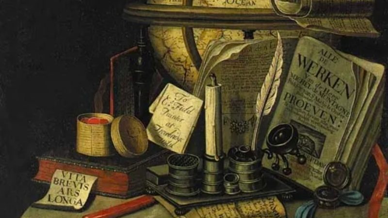 Historic globe, books, manuscripts, and scholarly instruments symbolizing global knowledge, multilingual communication, and the importance of translation in the digital age.